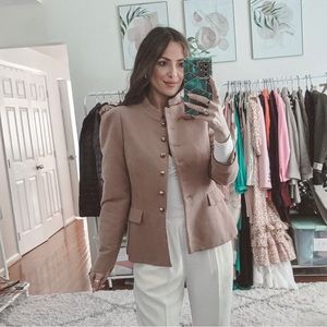 Zara blush puff sleeves blazer